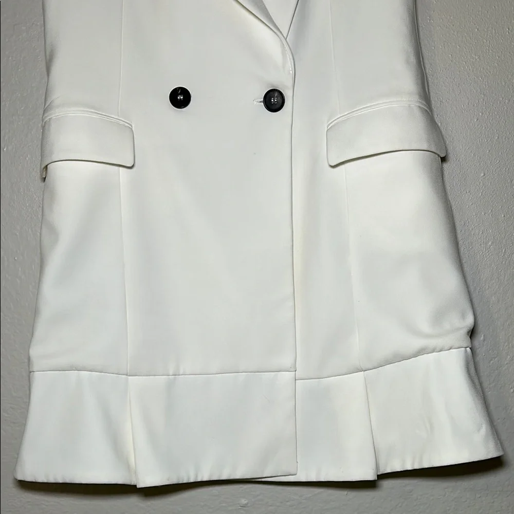 Zara Ivory Double-Breasted Vest - Picture 5 of 11